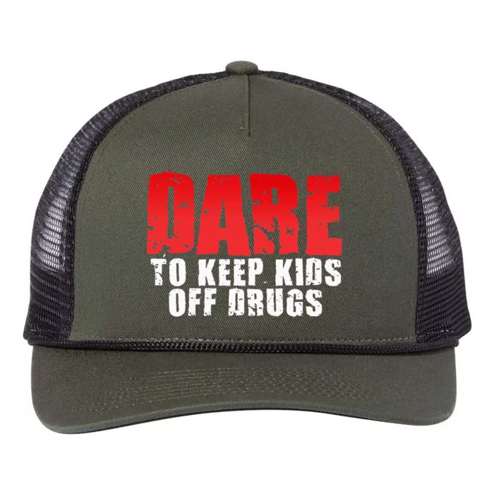 Dare To Keep Off Drugs Retro Rope Trucker Hat Cap