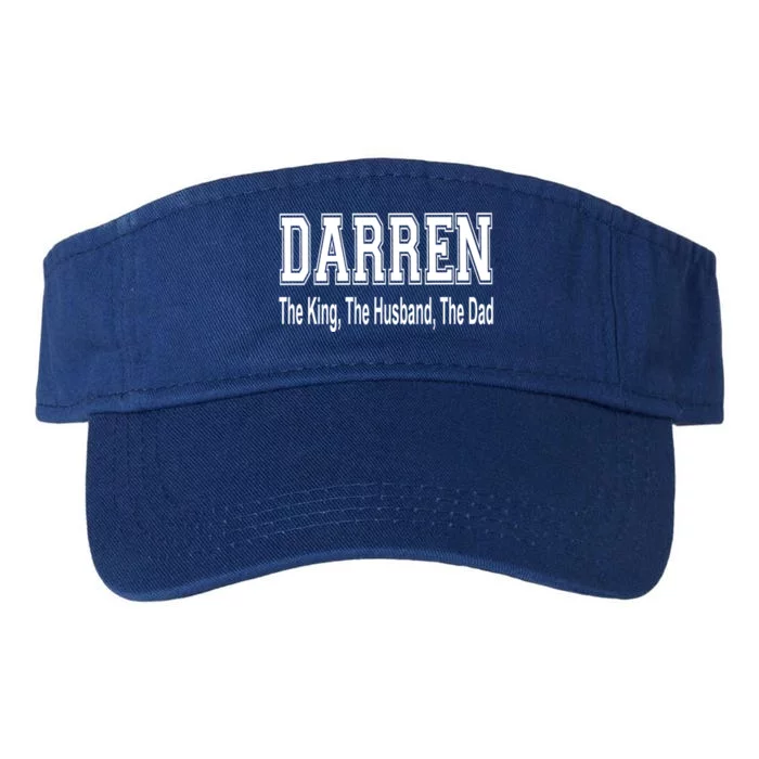 Darren The King The Husband The Dad Cool Gift Valucap Bio-Washed Visor