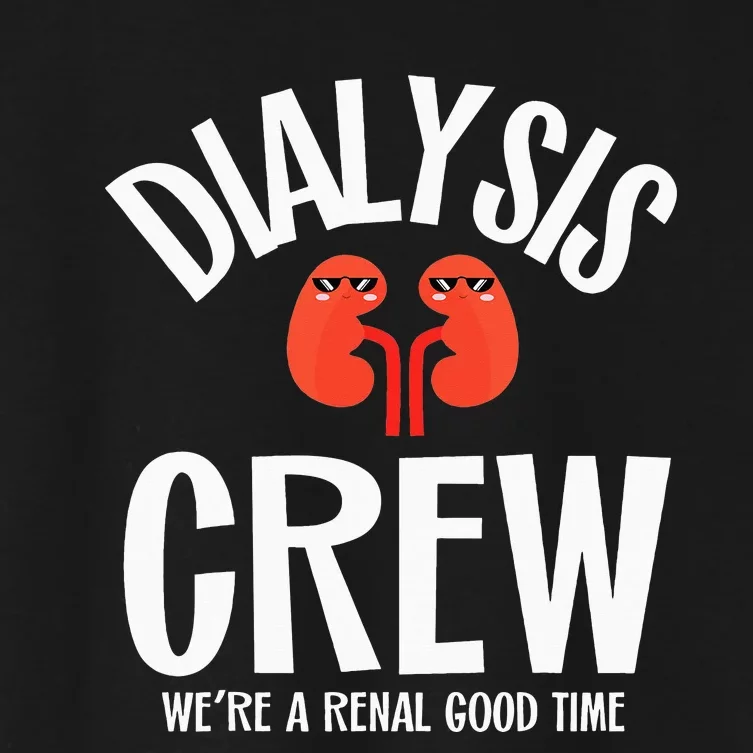 Dialysis Tech Kidney Joke Week Technician Crew Nurse CCHT Women's Crop Top Tee