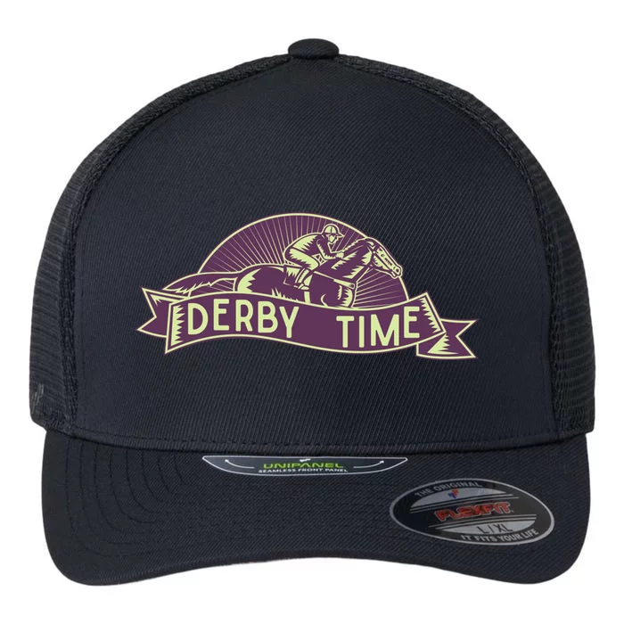 Derby Time Kentucky Horse Racing Mem/ Festival Party Gift Flexfit Unipanel Trucker Cap