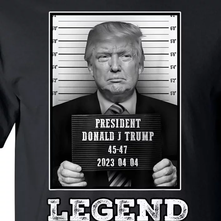 Trump 2024 Mugshot President Legend Tall T-Shirt