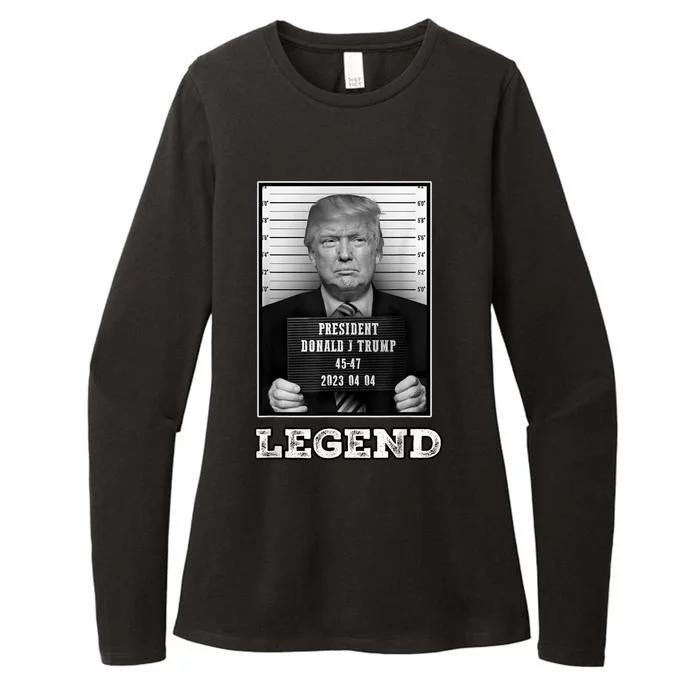 Trump 2024 Mugshot President Legend Womens CVC Long Sleeve Shirt