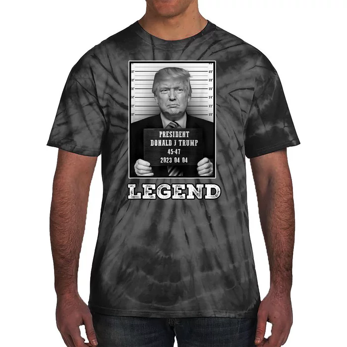 Trump 2024 Mugshot President Legend Tie-Dye T-Shirt