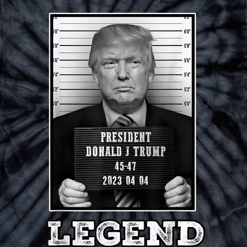 Trump 2024 Mugshot President Legend Tie-Dye T-Shirt