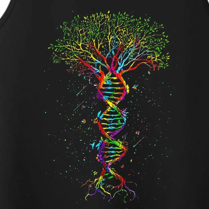 Dna Tree Life Genetics Biologist Science Earth Day Performance Tank