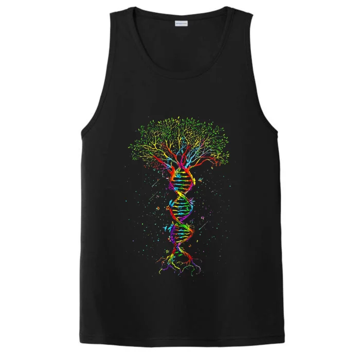 Dna Tree Life Genetics Biologist Science Earth Day Performance Tank