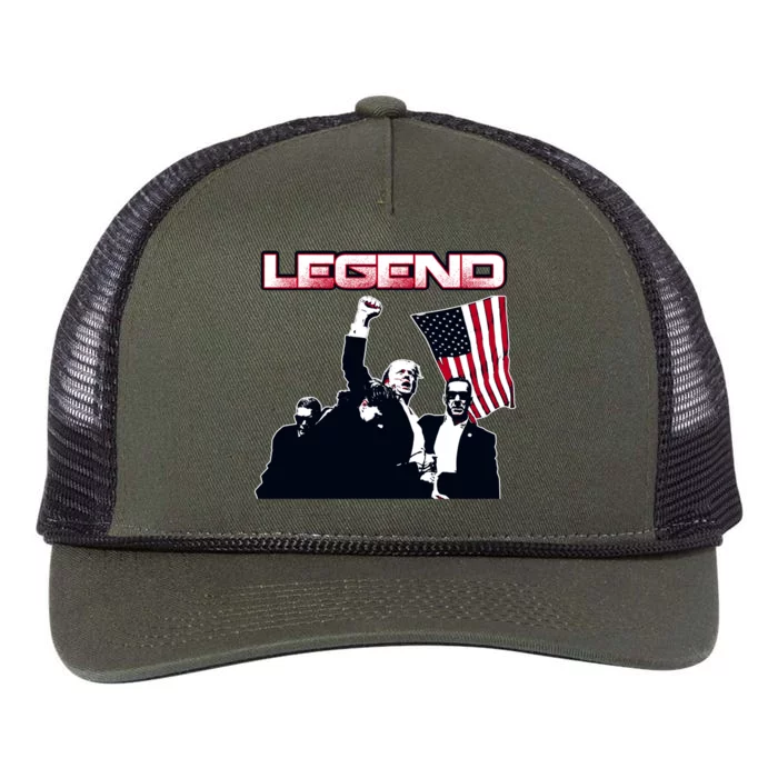 Donald Trump Legend Retro Rope Trucker Hat Cap