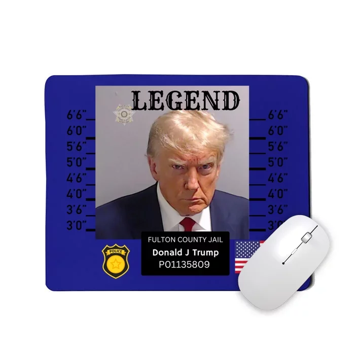 Donald Trump Legend Mugshot Defiant Silent Finger Gift Mousepad