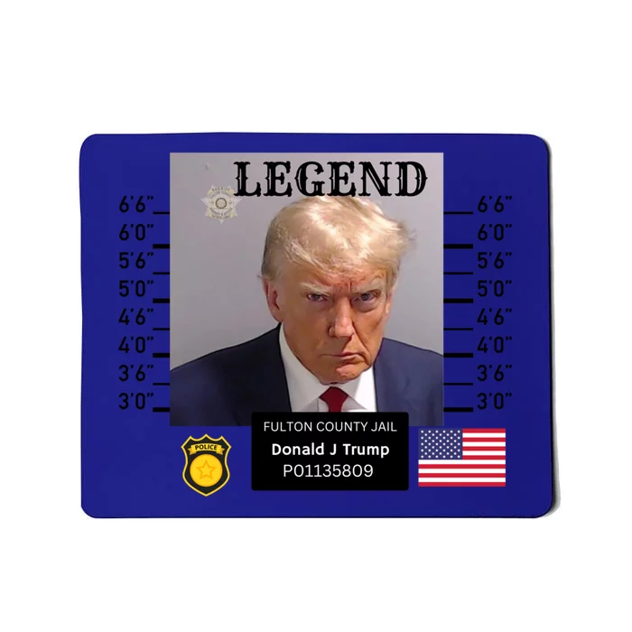 Donald Trump Legend Mugshot Defiant Silent Finger Gift Mousepad