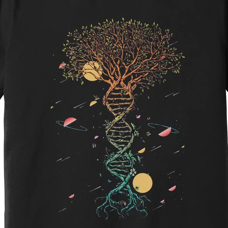 DNA Tree Life Biology Environment Science Earth Day Premium T-Shirt