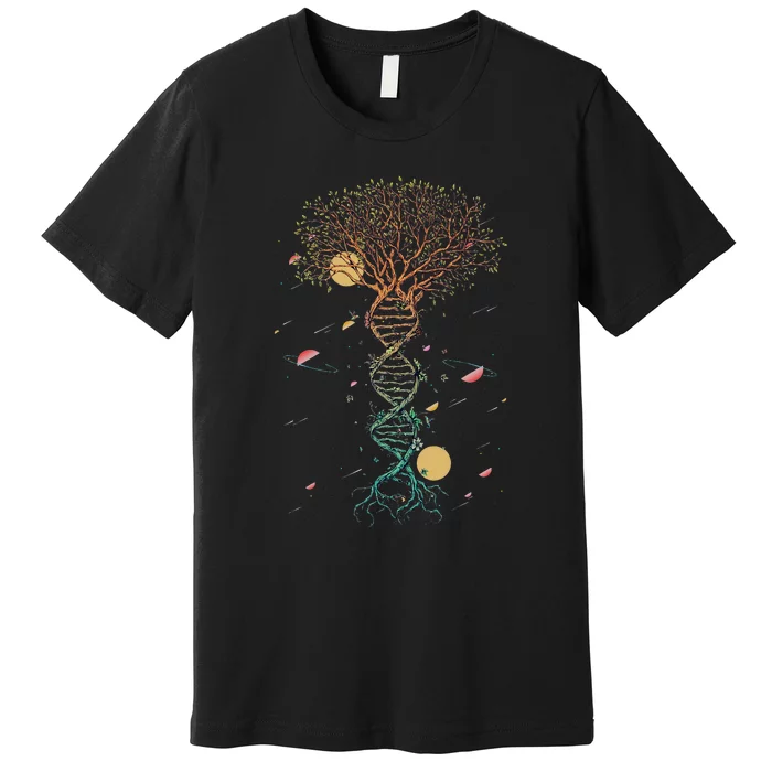 DNA Tree Life Biology Environment Science Earth Day Premium T-Shirt