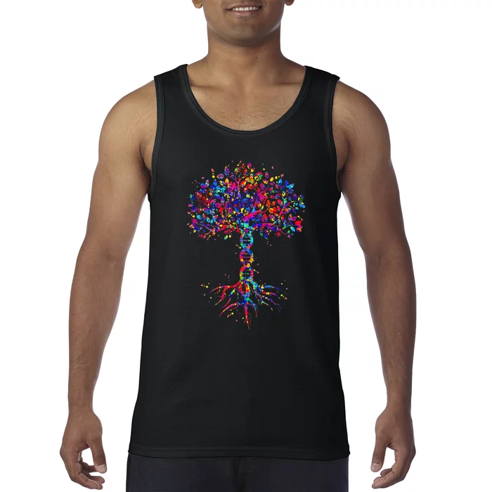 DNA Tree Life Biology Environment Science Earth Day Tank Top