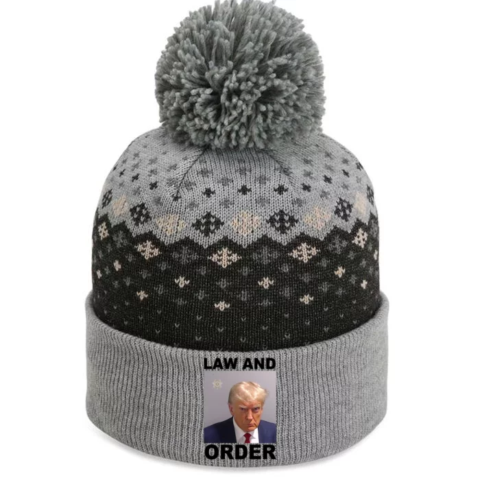 Donald Trump Law And Order Mugshot The Baniff Cuffed Pom Beanie