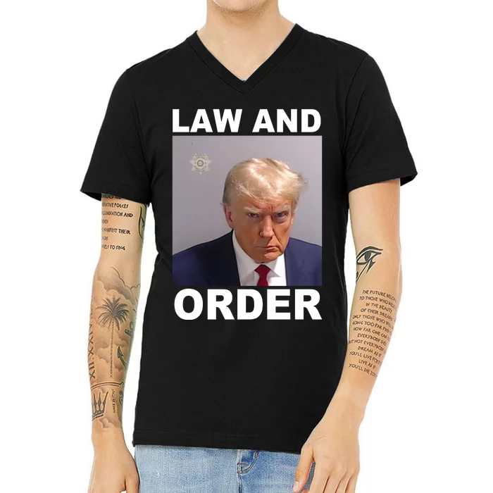 Donald Trump Law And Order Mugshot V-Neck T-Shirt