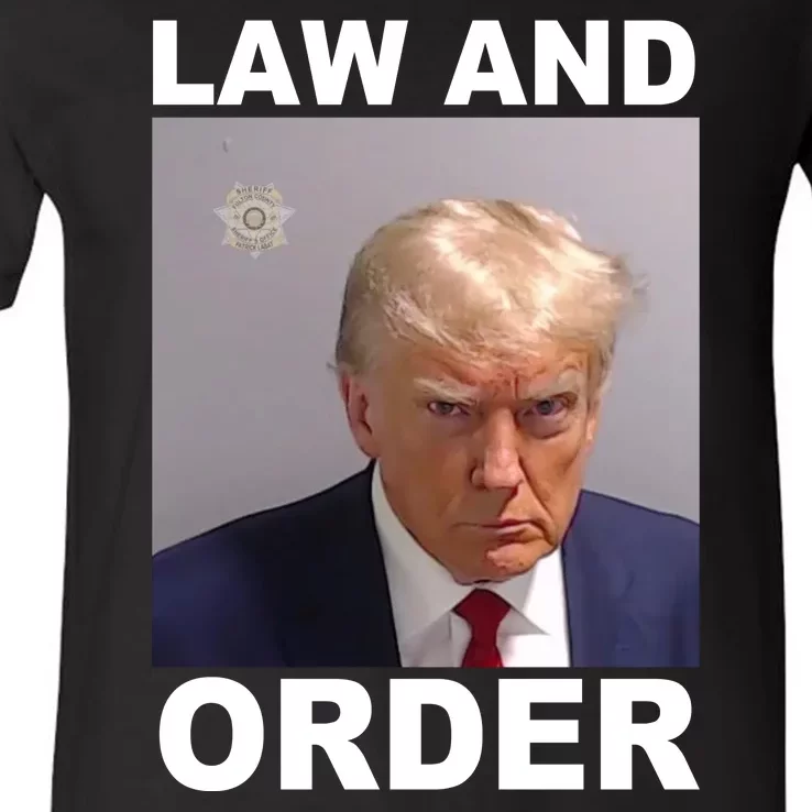 Donald Trump Law And Order Mugshot V-Neck T-Shirt