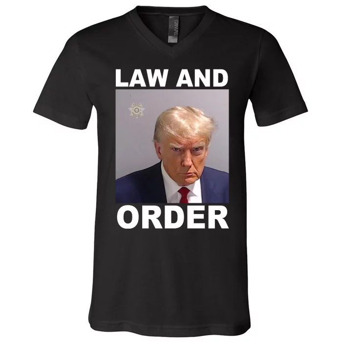 Donald Trump Law And Order Mugshot V-Neck T-Shirt