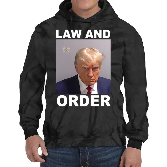 Donald Trump Law And Order Mugshot Tie Dye Hoodie