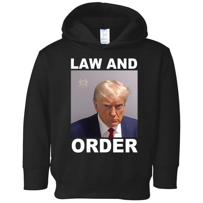 Donald Trump Law And Order Mugshot Toddler Hoodie