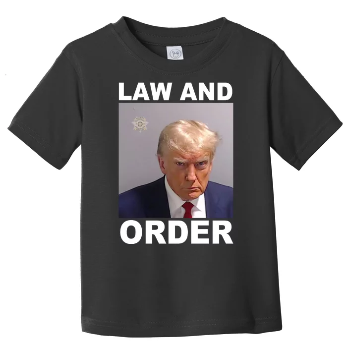 Donald Trump Law And Order Mugshot Toddler T-Shirt