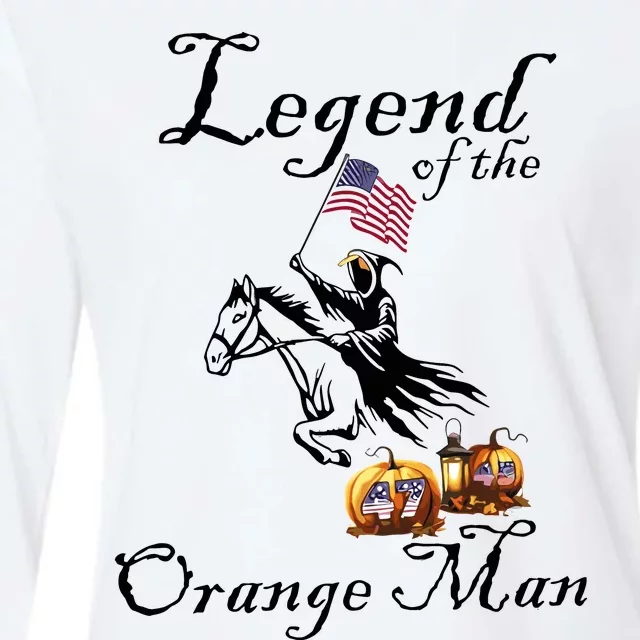 Donald Trump Legend Of The Orange Man Halloween Womens Cotton Relaxed Long Sleeve T-Shirt