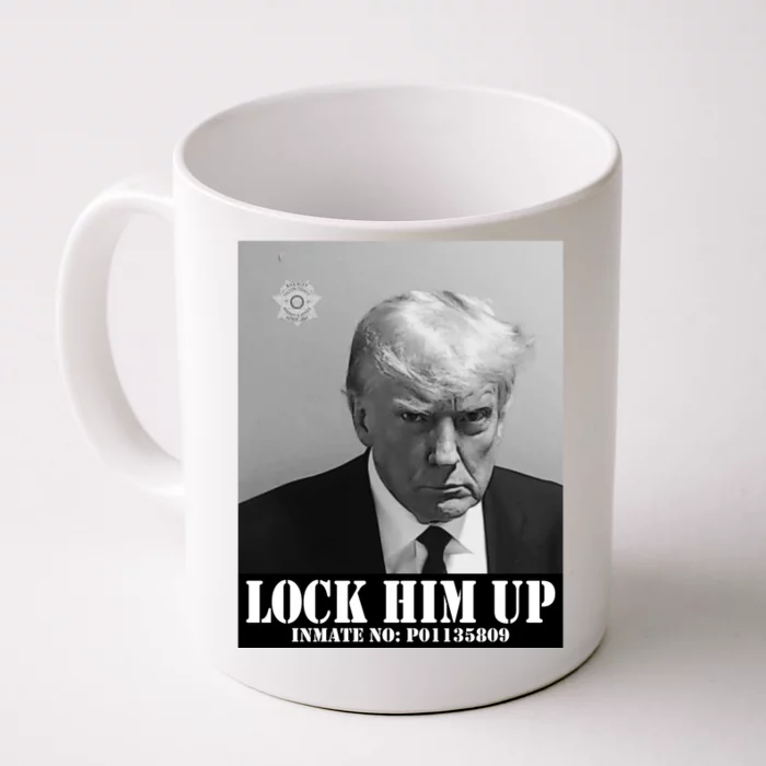 Trump Mugshot - 11 Ounce Coffee Mug - Trump 2023 Jail Mugshot - Coffee Cup  (WHITE)