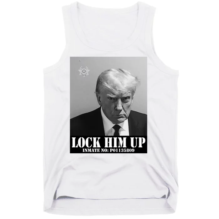 Donald Trump Lock Him Up Inmate Mugshot Tank Top