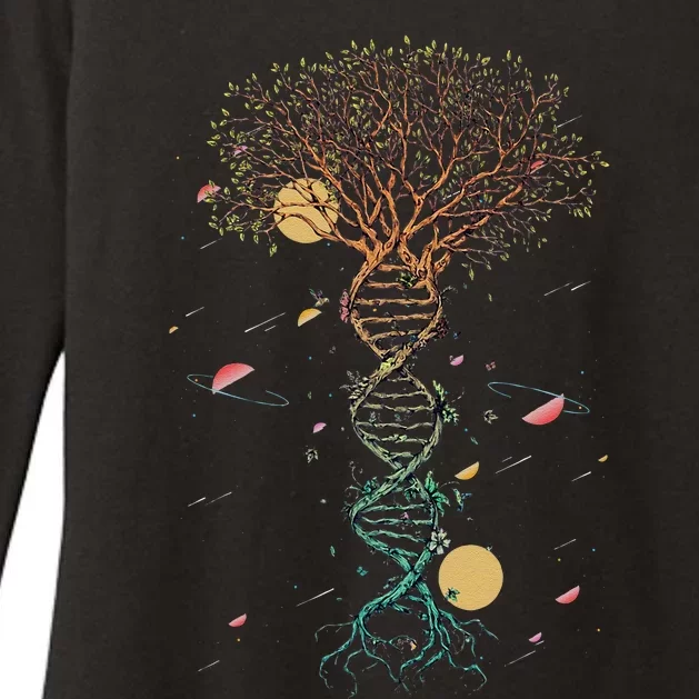 DNA Tree Life Biology Environment Science Genetics Earth Day Womens CVC Long Sleeve Shirt