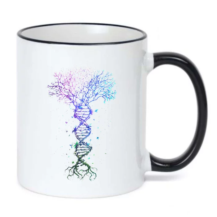 DNA Tree Life Earth Genetics Biologist Science Gift Black Color Changing Mug