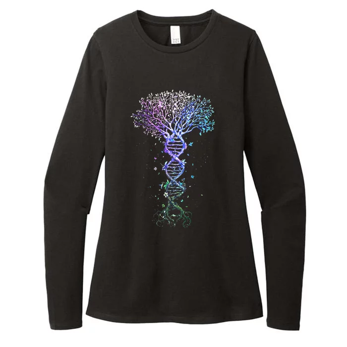 DNA Tree Life Earth Genetics Biologist Science Gift Womens CVC Long Sleeve Shirt