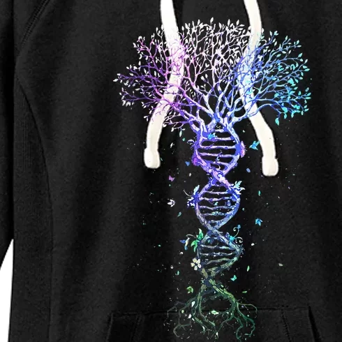 DNA Tree Life Earth Genetics Biologist Science Gift Women's Fleece Hoodie