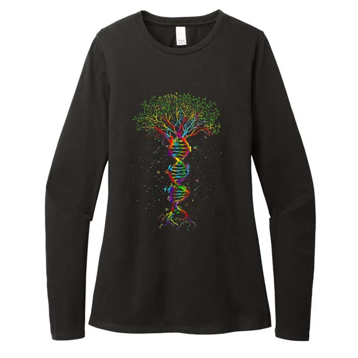 DNA Tree Life Genetics Biologist Science Earth Day Gift Womens CVC Long Sleeve Shirt