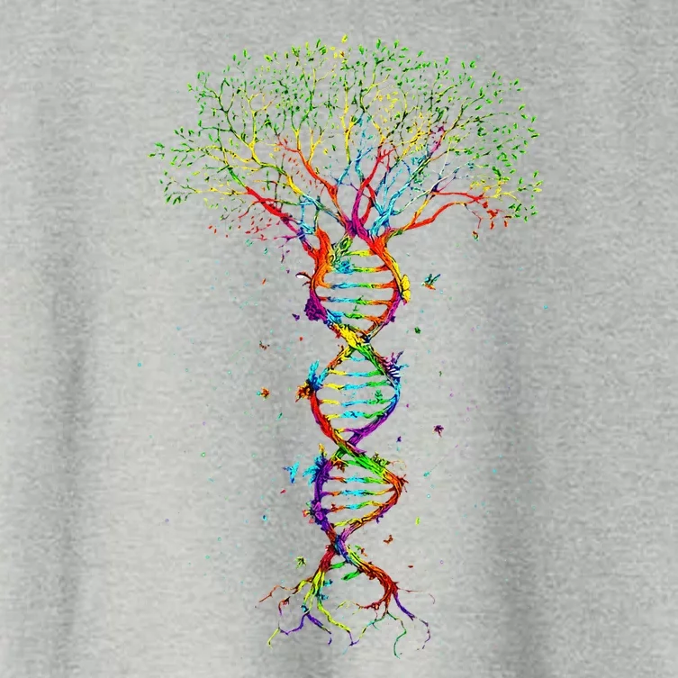 DNA Tree Life Genetics Biologist Science Earth Day Gift Women's Crop Top Tee