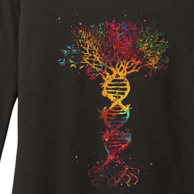 DNA Tree Life Genetics Biologist Science Earth Day Gifts Womens CVC Long Sleeve Shirt