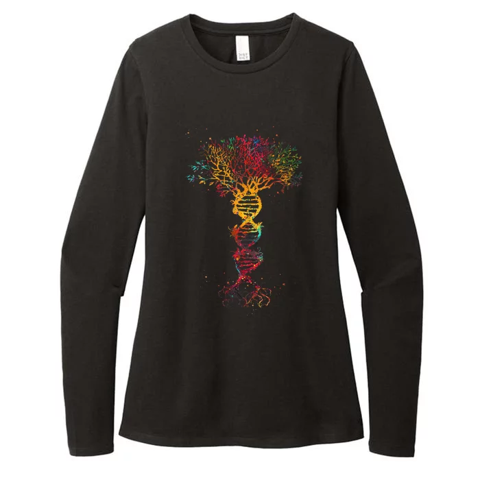 DNA Tree Life Genetics Biologist Science Earth Day Gifts Womens CVC Long Sleeve Shirt