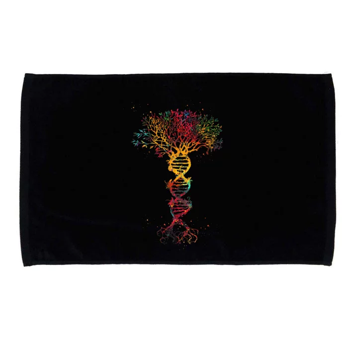 DNA Tree Life Genetics Biologist Science Earth Day Gifts Microfiber Hand Towel