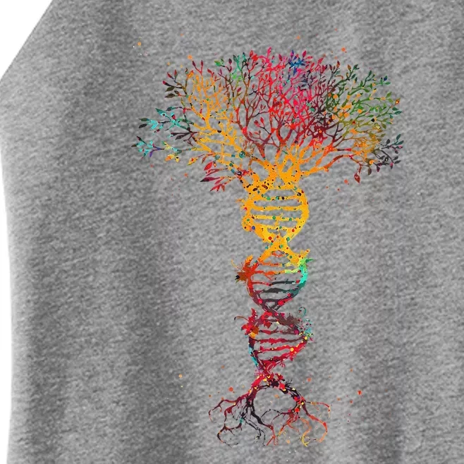 DNA Tree Life Genetics Biologist Science Earth Day Gifts Women’s Perfect Tri Rocker Tank