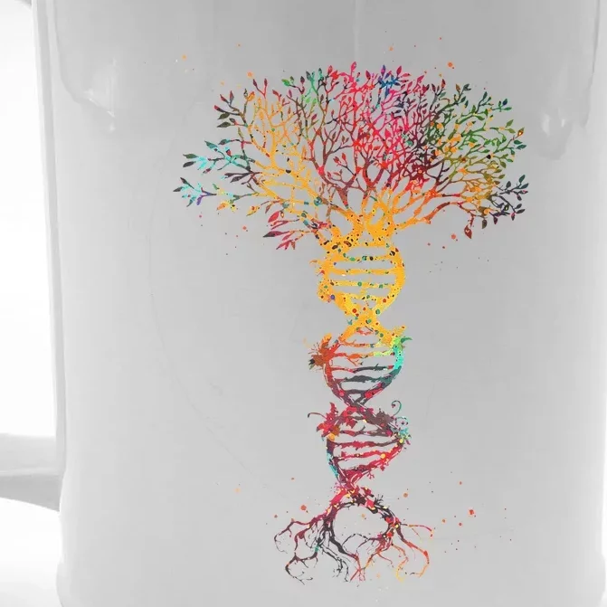 DNA Tree Life Genetics Biologist Science Earth Day Gifts Front & Back Beer Stein