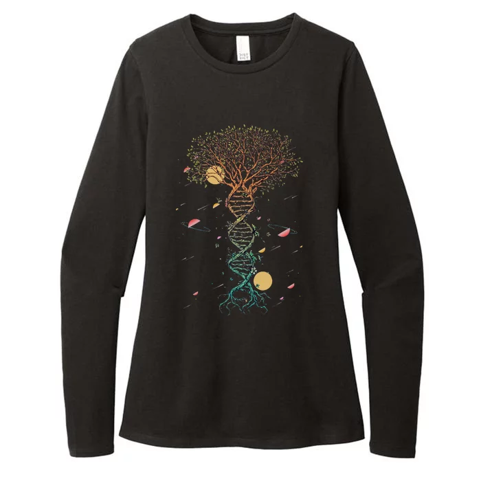 DNA Tree Life Biology Environment Science Genetics Earth Day Womens CVC Long Sleeve Shirt