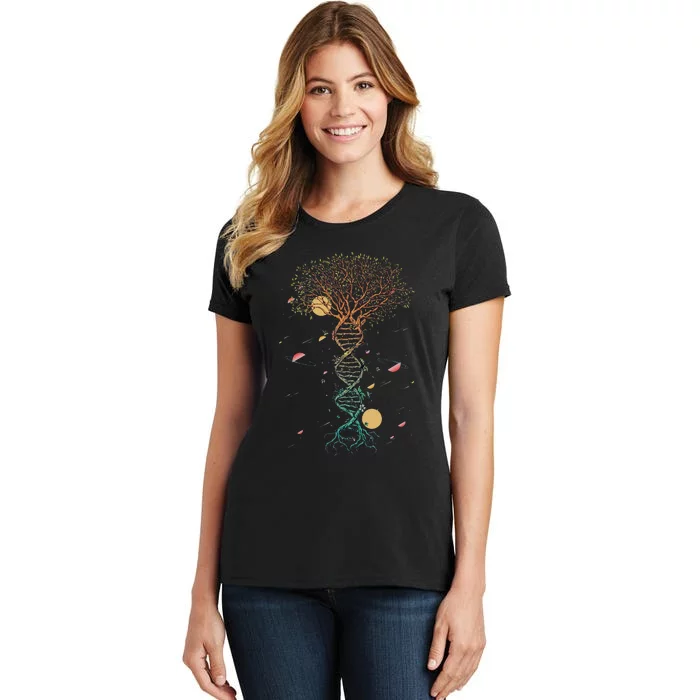 DNA Tree Life Biology Environment Science Genetics Earth Day Women's T-Shirt