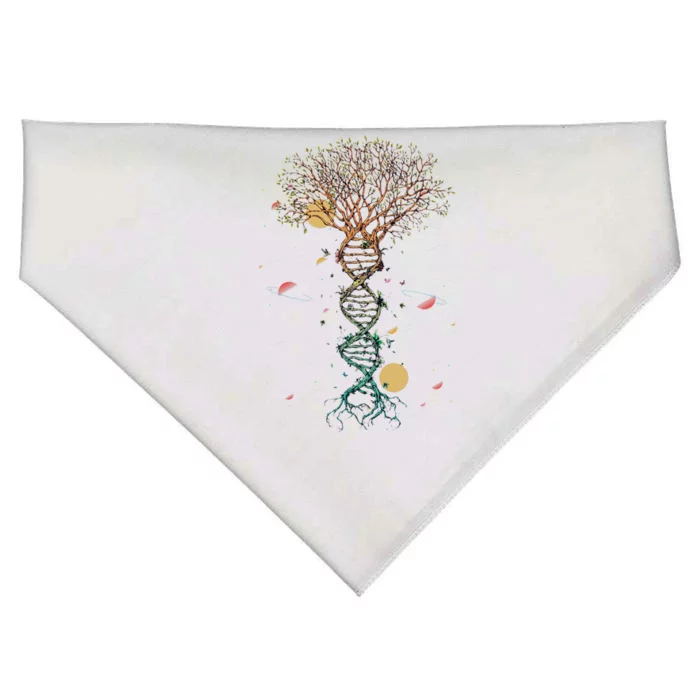 DNA Tree Life Genetics Biologist Science Earth Day Teachers USA-Made Doggie Bandana