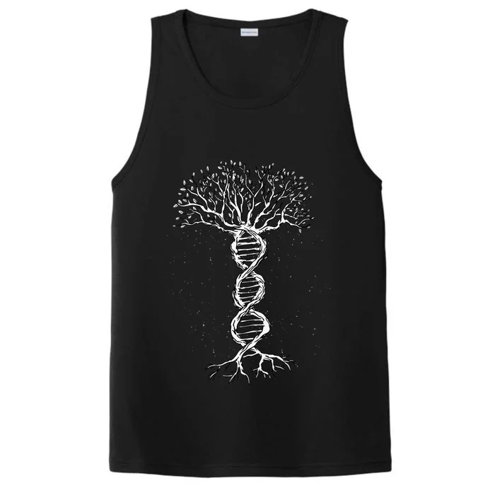 DNA Tree Life Genetics Biologist Science Earth Day Performance Tank