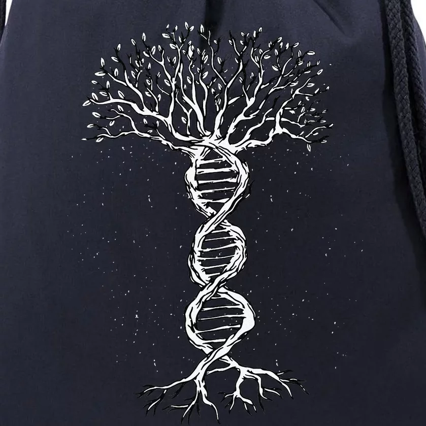 DNA Tree Life Genetics Biologist Science Earth Day Drawstring Bag