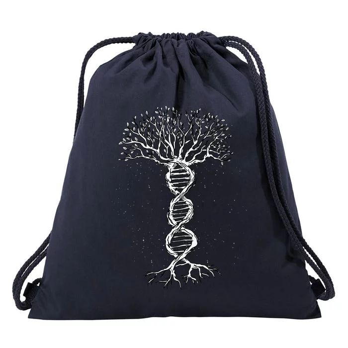 DNA Tree Life Genetics Biologist Science Earth Day Drawstring Bag