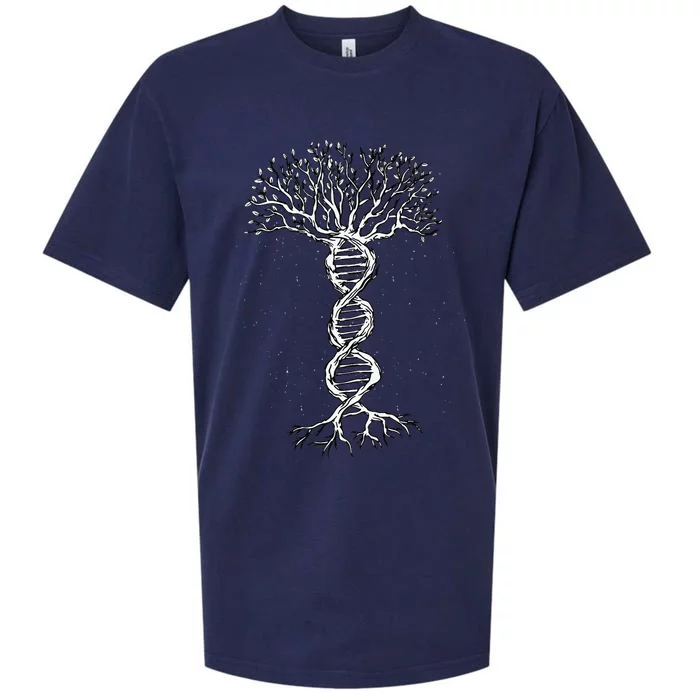 DNA Tree Life Genetics Biologist Science Earth Day Sueded Cloud Jersey T-Shirt