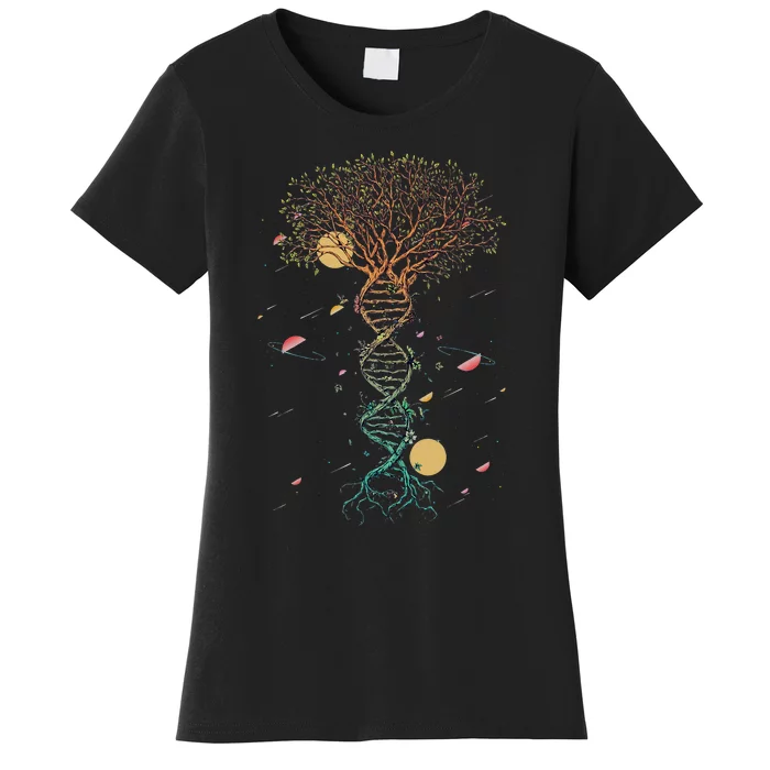 DNA Tree Life Biology Environment Science Genetics Earth Day Women's T-Shirt