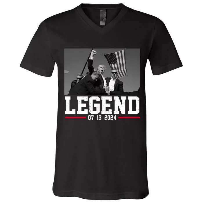 Donald Trump Legend 07/13/2024 Rally Pennsylvania V-Neck T-Shirt