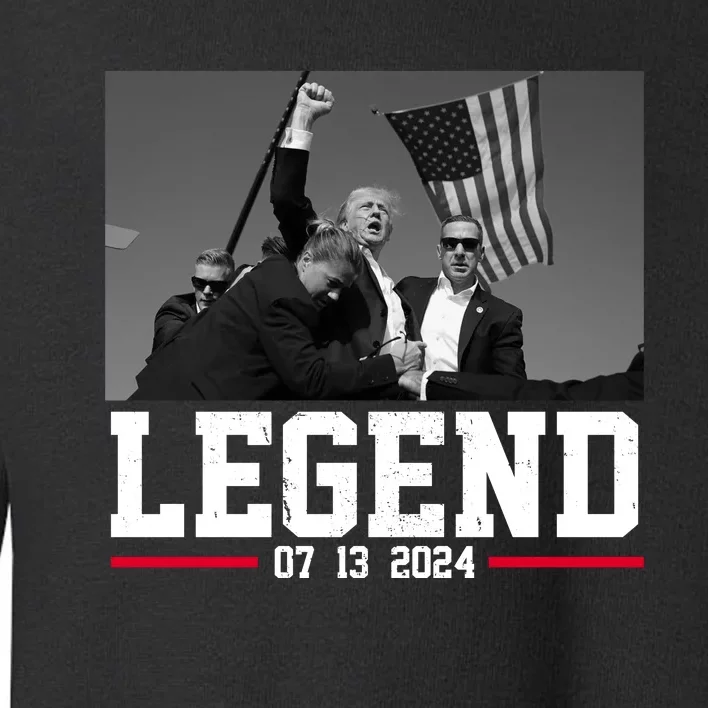 Donald Trump Legend 07/13/2024 Rally Pennsylvania Toddler Sweatshirt