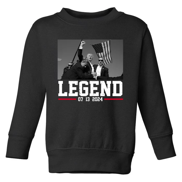 Donald Trump Legend 07/13/2024 Rally Pennsylvania Toddler Sweatshirt