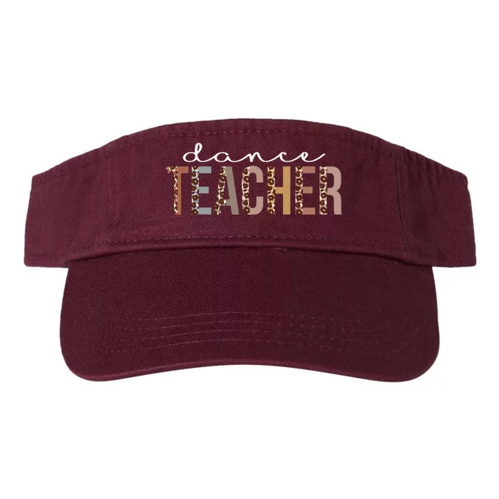 Dance Teacher Leopard Appreciation Funny For Women For Work Valucap Bio-Washed Visor