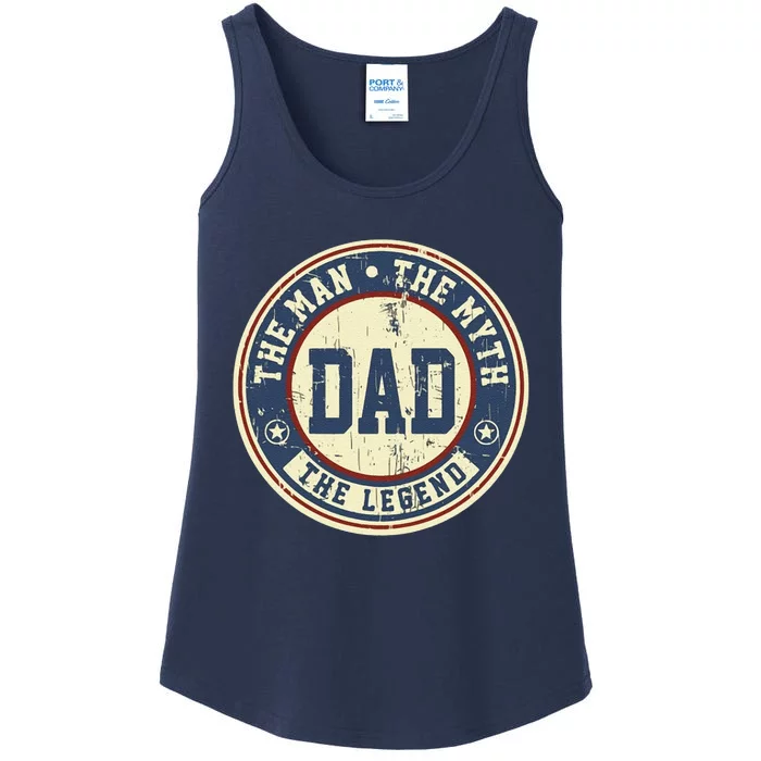 Dad The Man The Myth The Legend Ladies Essential Tank